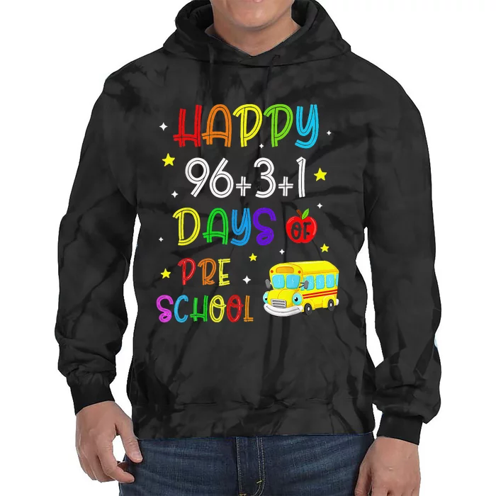 Math Formula 100 Days Of Preschool For Students & Teachers Tie Dye Hoodie