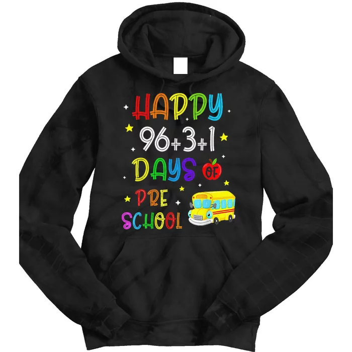 Math Formula 100 Days Of Preschool For Students & Teachers Tie Dye Hoodie