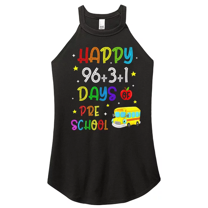 Math Formula 100 Days Of Preschool For Students & Teachers Women’s Perfect Tri Rocker Tank