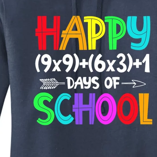 Math Formula 100 Days Of School Gift Math Teacher 100th Day Gift Women's Pullover Hoodie