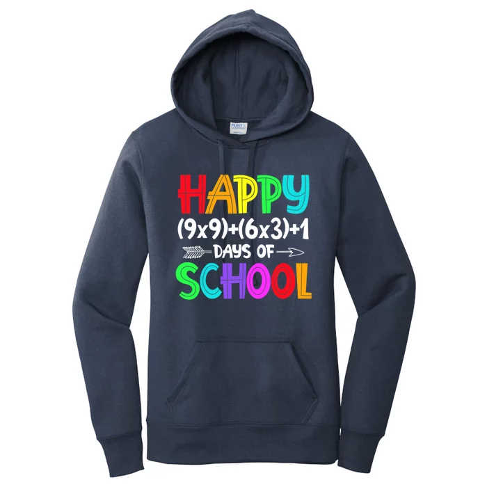 Math Formula 100 Days Of School Gift Math Teacher 100th Day Gift Women's Pullover Hoodie