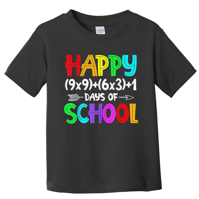 Math Formula 100 Days Of School Funny Math Teacher 100th Day Toddler T-Shirt