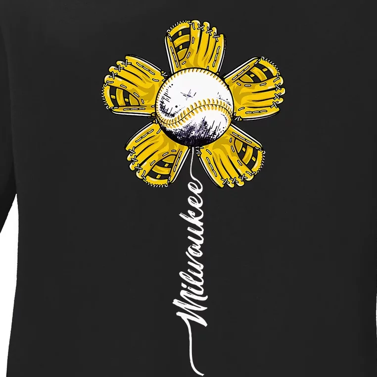 Milwaukies Flower 2024 I Love Milwaukies Ladies Long Sleeve Shirt