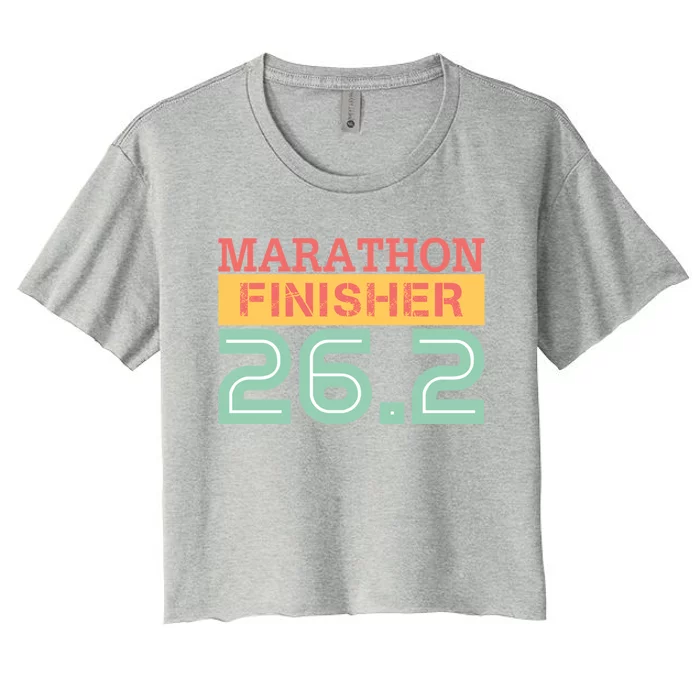 Marathon Finisher 26 2 Running Meaningful Gift Women's Crop Top Tee