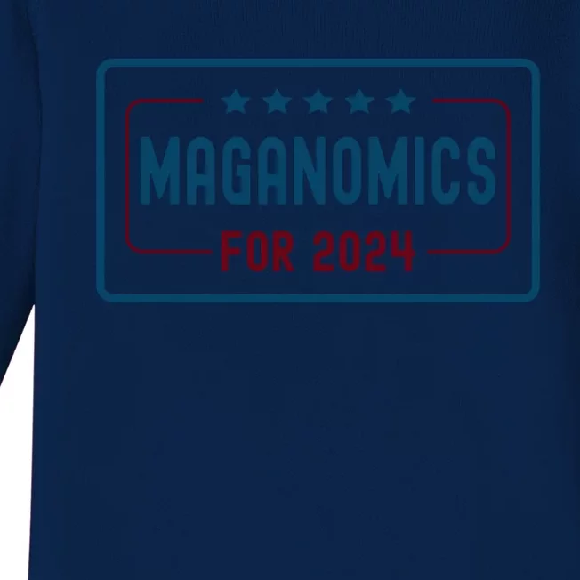 Maganomics For 2024 Trump President Legend Baby Long Sleeve Bodysuit