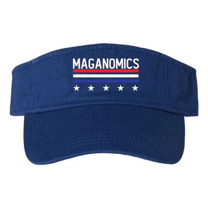 Maganomics For 2024 Trump President Legend Cool Gift Valucap Bio-Washed Visor