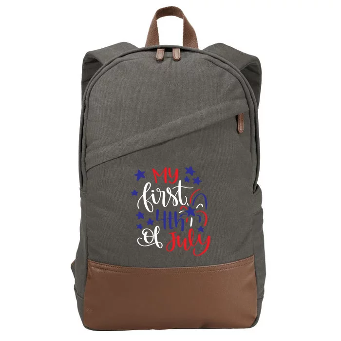 My First 4th Of July Cute Gift Cotton Canvas Backpack