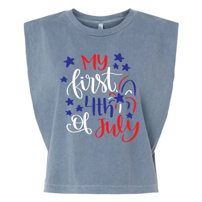 My First 4th Of July Cute Gift Garment-Dyed Women's Muscle Tee