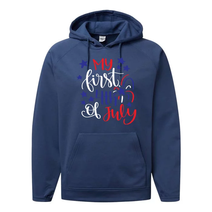 My First 4th Of July Cute Gift Performance Fleece Hoodie