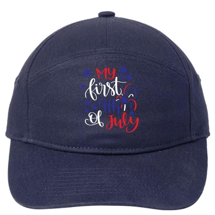 My First 4th Of July Cute Gift 7-Panel Snapback Hat