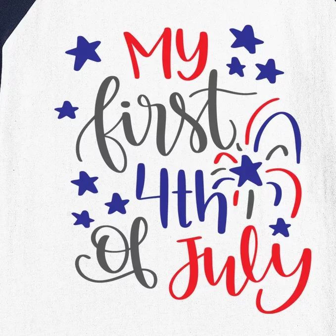 My First 4th Of July Cute Gift Baseball Sleeve Shirt