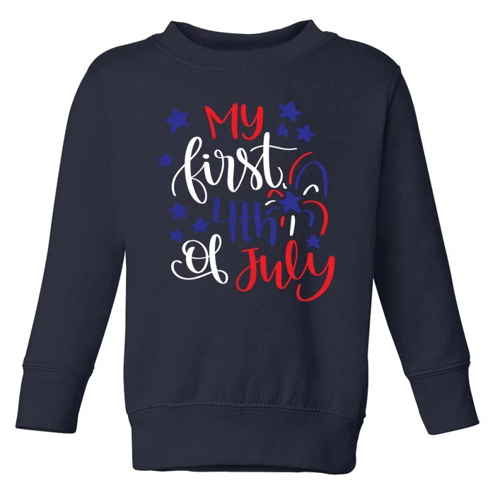 My First 4th Of July Cute Gift Toddler Sweatshirt