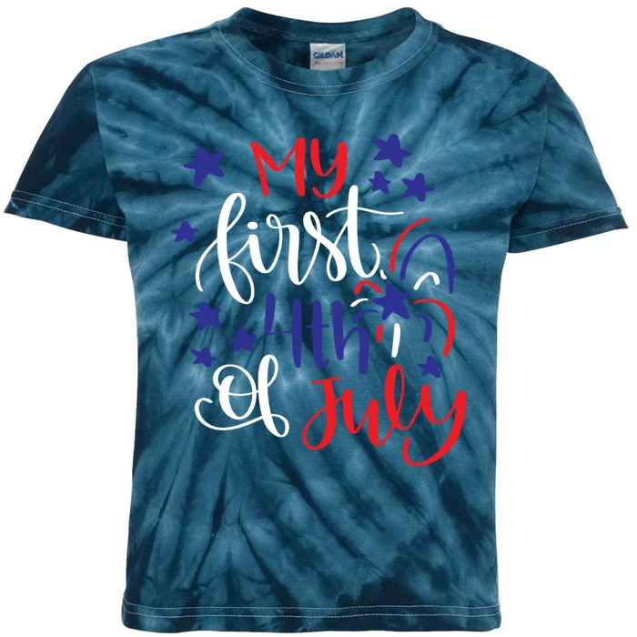 My First 4th Of July Cute Gift Kids Tie-Dye T-Shirt