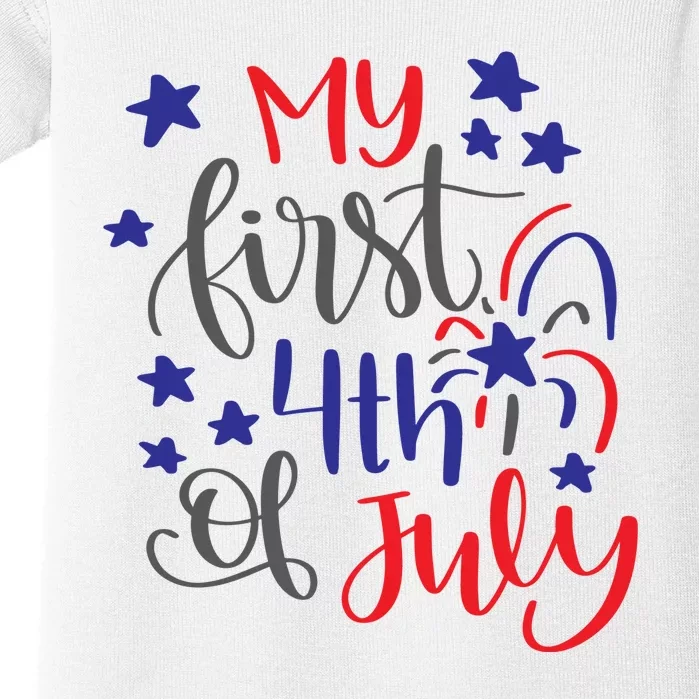 My First 4th Of July Cute Gift Baby Bodysuit