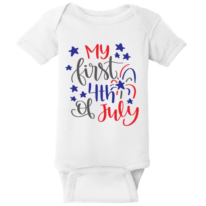 My First 4th Of July Cute Gift Baby Bodysuit