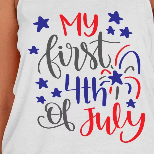 My First 4th Of July Cute Gift Women's Knotted Racerback Tank