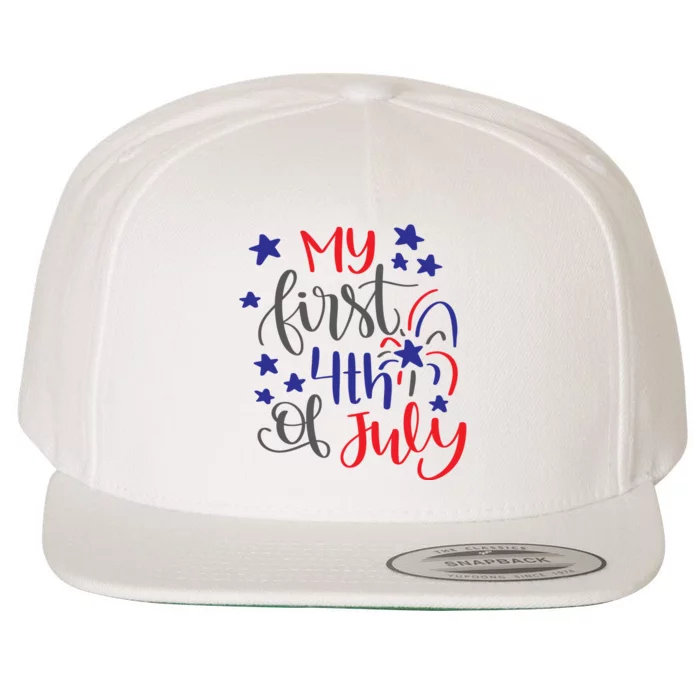 My First 4th Of July Cute Gift Wool Snapback Cap