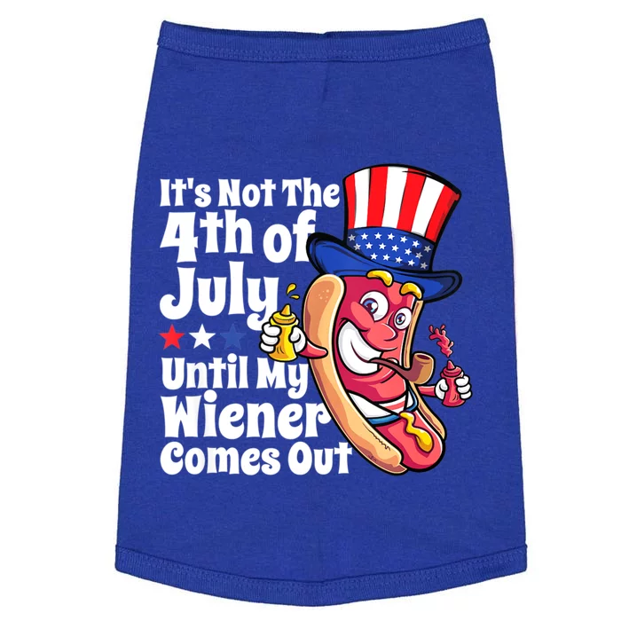 Mens Funny 4th Of July Hot Dog Wiener Comes Out Adult Humor Gift Doggie Tank