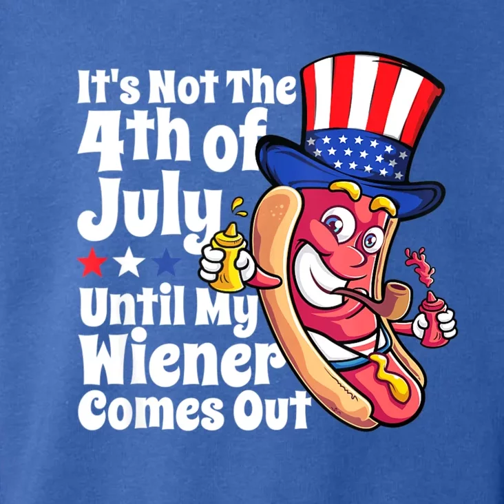 Mens Funny 4th Of July Hot Dog Wiener Comes Out Adult Humor Gift Toddler Hoodie