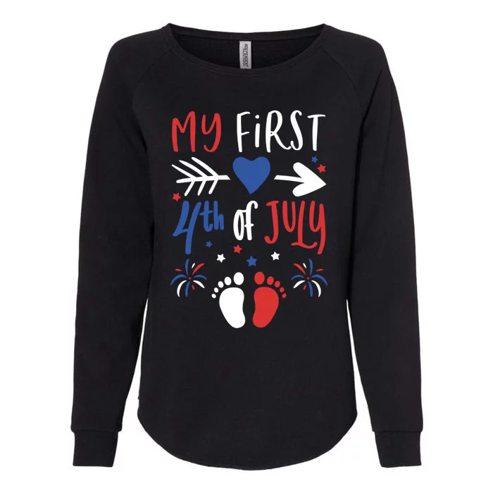 My First 4th Of July Pregnancy Patriotic Reveal Gift Womens California Wash Sweatshirt