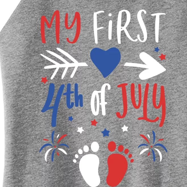 My First 4th Of July Pregnancy Patriotic Reveal Gift Women’s Perfect Tri Rocker Tank