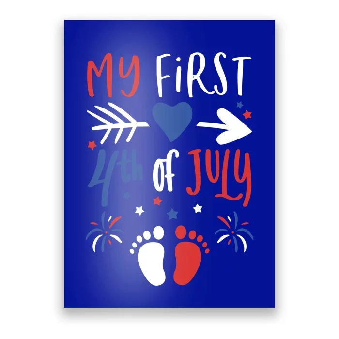 My First 4th Of July Pregnancy Patriotic Reveal Gift Poster