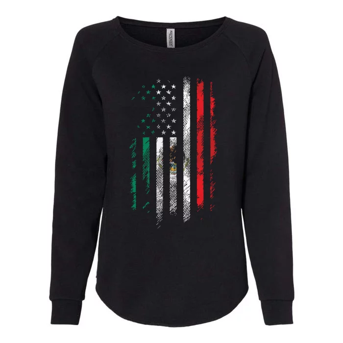 Mexico Flag 4th Of July USA American Mexican Flag Womens California Wash Sweatshirt