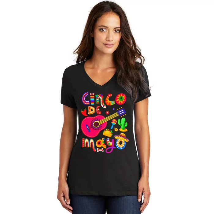 Mexican Fiesta 5 De Mayo Cinco de Mayo Women's V-Neck T-Shirt