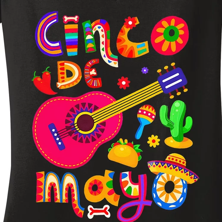 Mexican Fiesta 5 De Mayo Cinco de Mayo Women's V-Neck T-Shirt