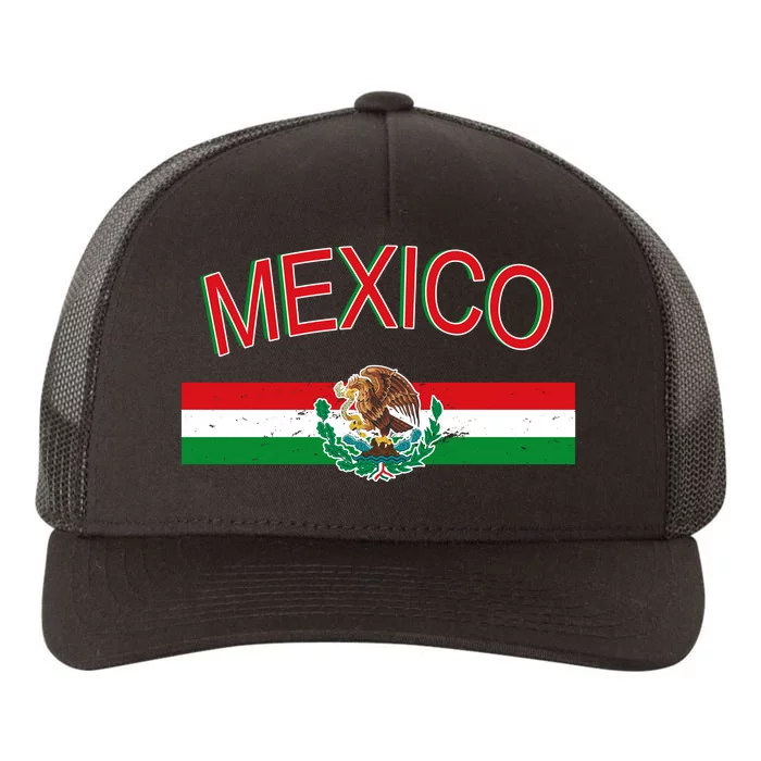 Mexican Flag And Coat Of Arms Mexico Yupoong Adult 5-Panel Trucker Hat