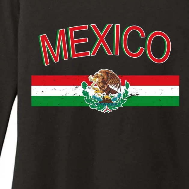 Mexican Flag And Coat Of Arms Mexico Womens CVC Long Sleeve Shirt