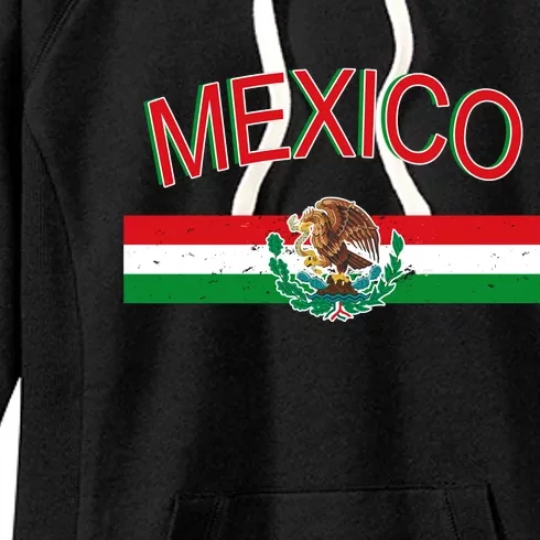 Mexican Flag And Coat Of Arms Mexico Women's Fleece Hoodie