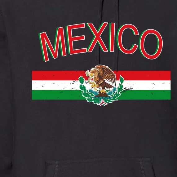 Mexican Flag And Coat Of Arms Mexico Premium Hoodie