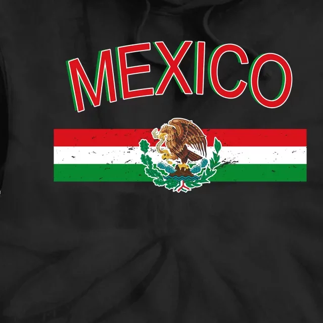 Mexican Flag And Coat Of Arms Mexico Tie Dye Hoodie