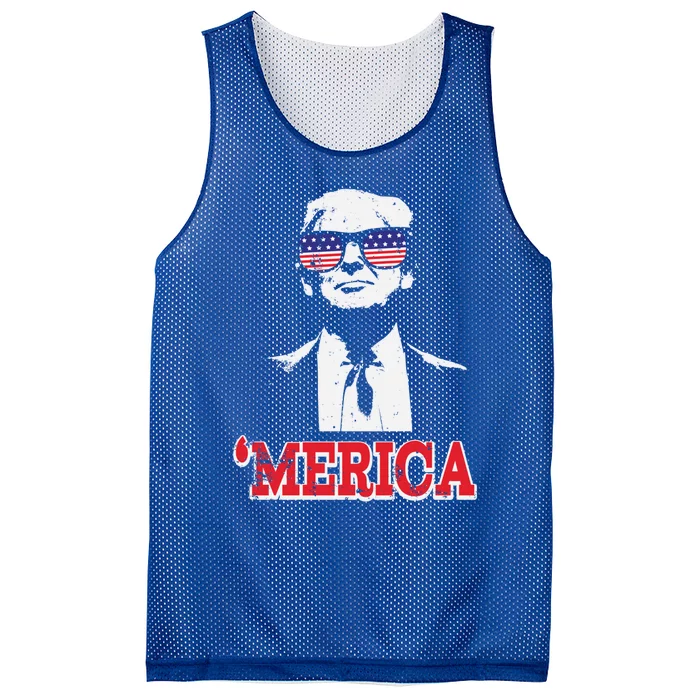 Merica Funny American Flag Trump 2020 Gift Mesh Reversible Basketball Jersey Tank