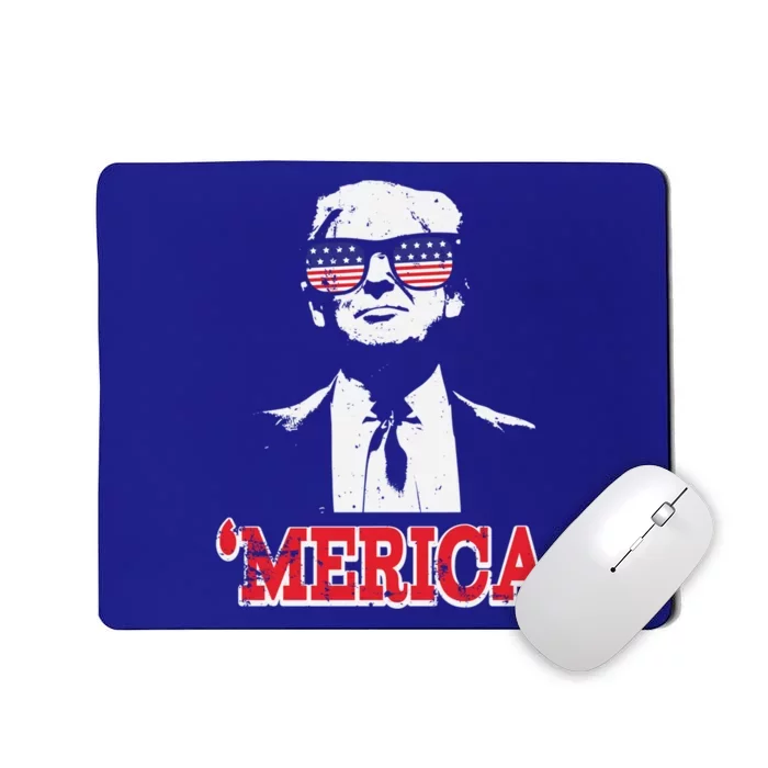 Merica Funny American Flag Trump 2020 Gift Mousepad