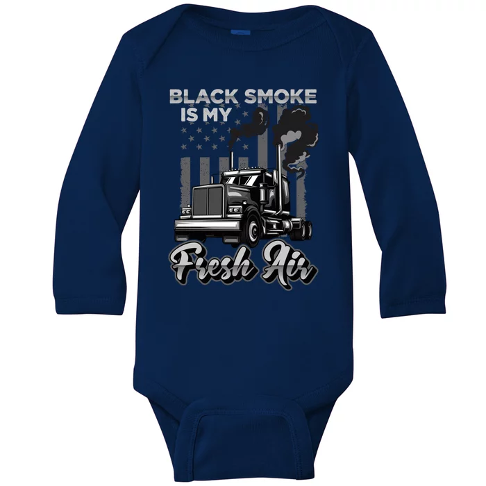 My Fresh Air Gift Semi Truck Driver Big Rig Truckers Gift Baby Long Sleeve Bodysuit