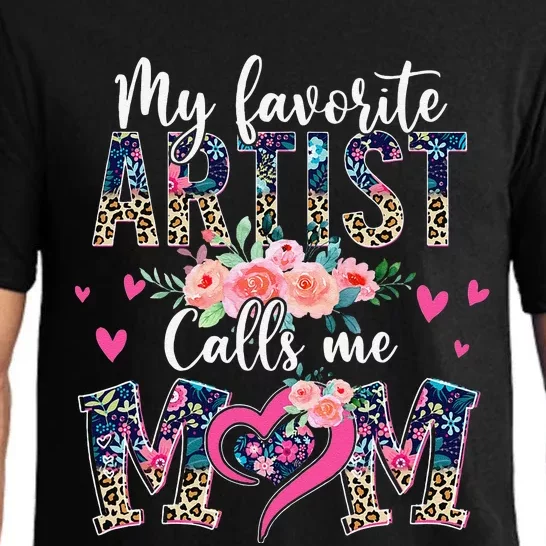 My Favorite Artist Calls Me Mom Artist Mom Pajama Set