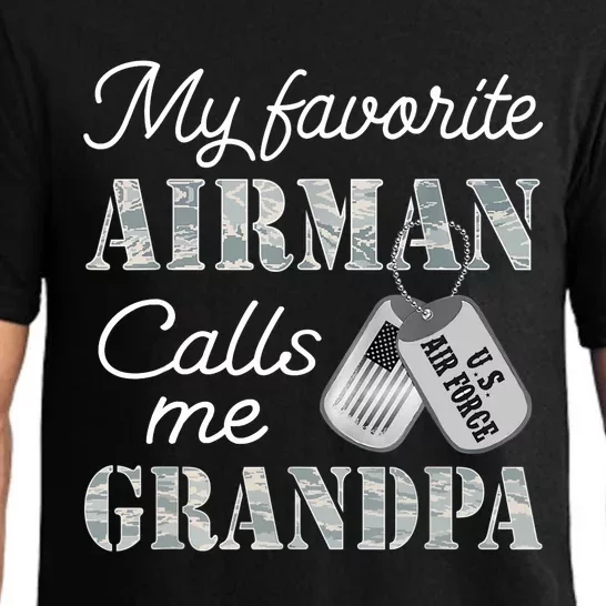 My Favorite Airman Calls Me Grandpa USAF Grandpa Graduation Pajama Set