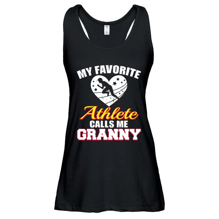 My Favorite Athlete Calls Me Granny Funny Track And Field Ladies Essential Flowy Tank