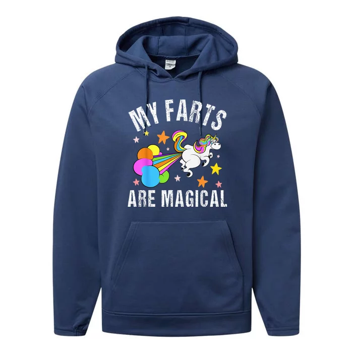 My Farts Are Magical Funny Unicorn Gag Farting Sarcastic Performance Fleece Hoodie