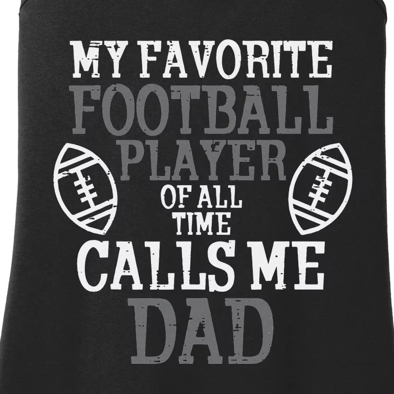 My Favorite American Football Player Calls Me Dad Papa Ladies Essential Tank