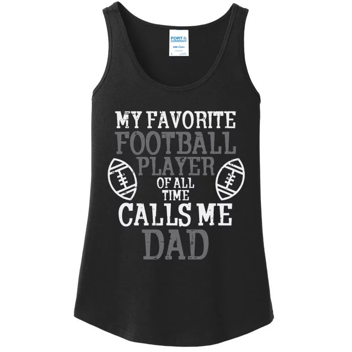 My Favorite American Football Player Calls Me Dad Papa Ladies Essential Tank