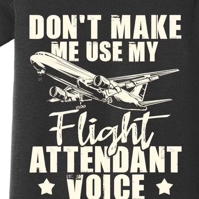 My Flight Attendant Voice Aviation Stewardess Plane Pilot Baby Bodysuit