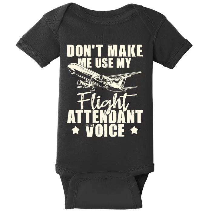 My Flight Attendant Voice Aviation Stewardess Plane Pilot Baby Bodysuit