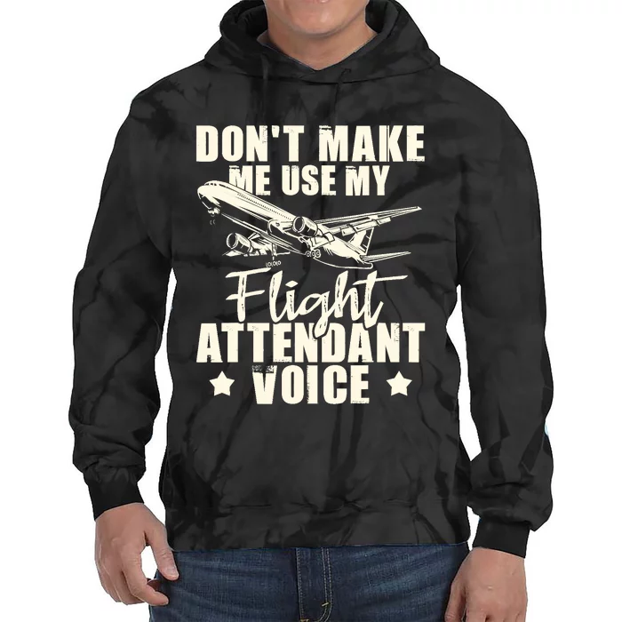 My Flight Attendant Voice Aviation Stewardess Plane Pilot Tie Dye Hoodie