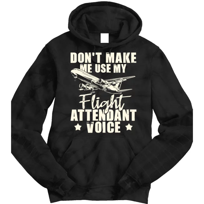 My Flight Attendant Voice Aviation Stewardess Plane Pilot Tie Dye Hoodie