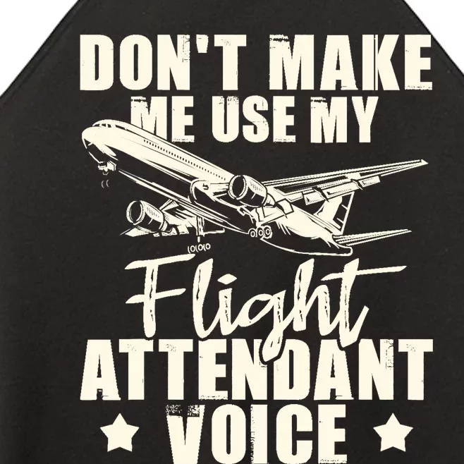 My Flight Attendant Voice Aviation Stewardess Plane Pilot Women’s Perfect Tri Rocker Tank