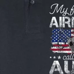 My Favorite Airman Calls Me Aunt Proud Softstyle Adult Sport Polo