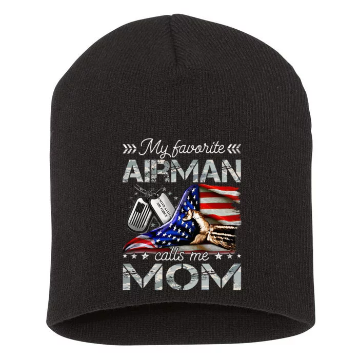 My Favorite Airman Calls Me Mom Proud Us Short Acrylic Beanie